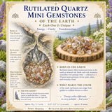 Rutilated Quartz Mini gimsteinar (50 grömm / 1.7oz. Lot)