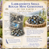Petites pierres brutes de labradorite (lot de 50 grammes / 1,7 oz)