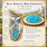 Bláir Howlite lítill gimsteinar (50 grömm / 1,7 oz. lot)