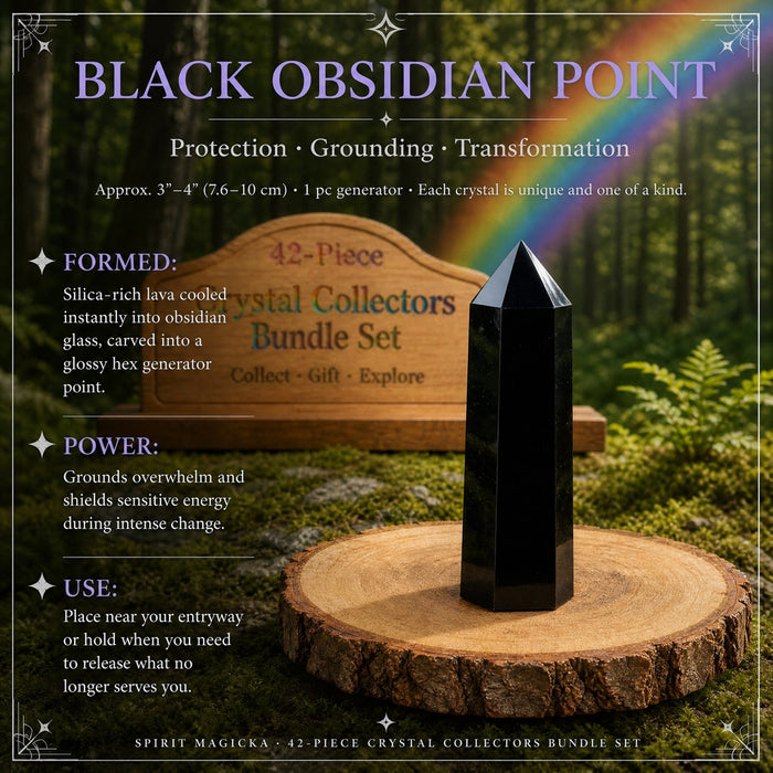 Black Obsidian crystal point