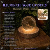 Lumière d'ambiance en cristal (sphère de quartz fumé-moyenne)