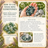 Green Moss Agate Mini gimsteinar (50 grömm / 1,7 oz. Lot)