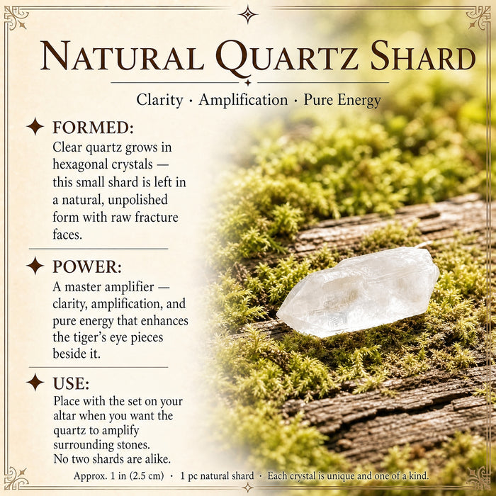 Small raw clear quartz shard