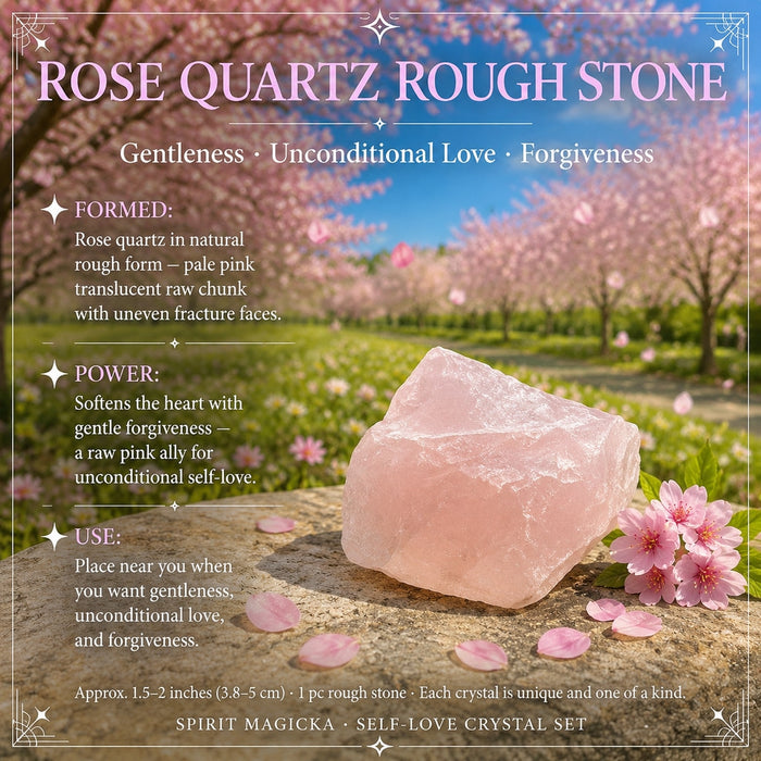 A rough chunk of pale pink rose quartz