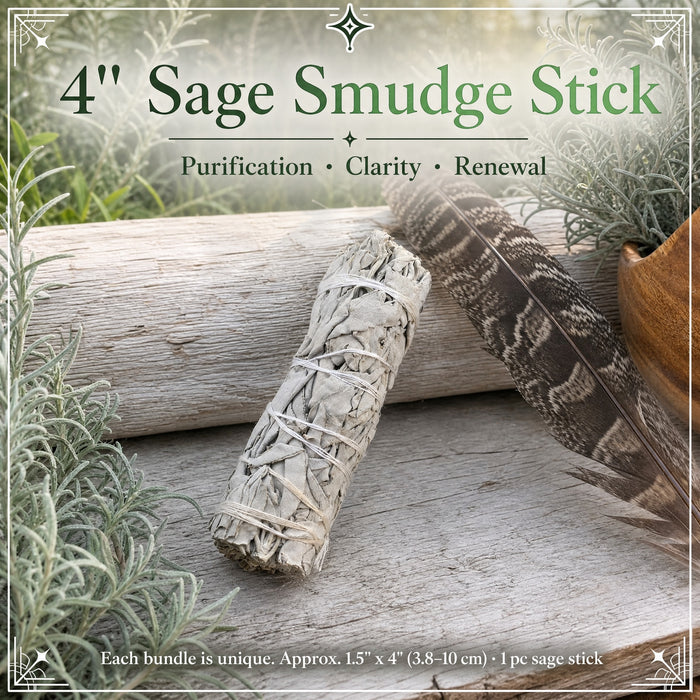 Bundled white sage smudge stick