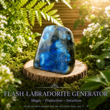27-delt krystalgenerator og kuglesæt med Flash Labradorite