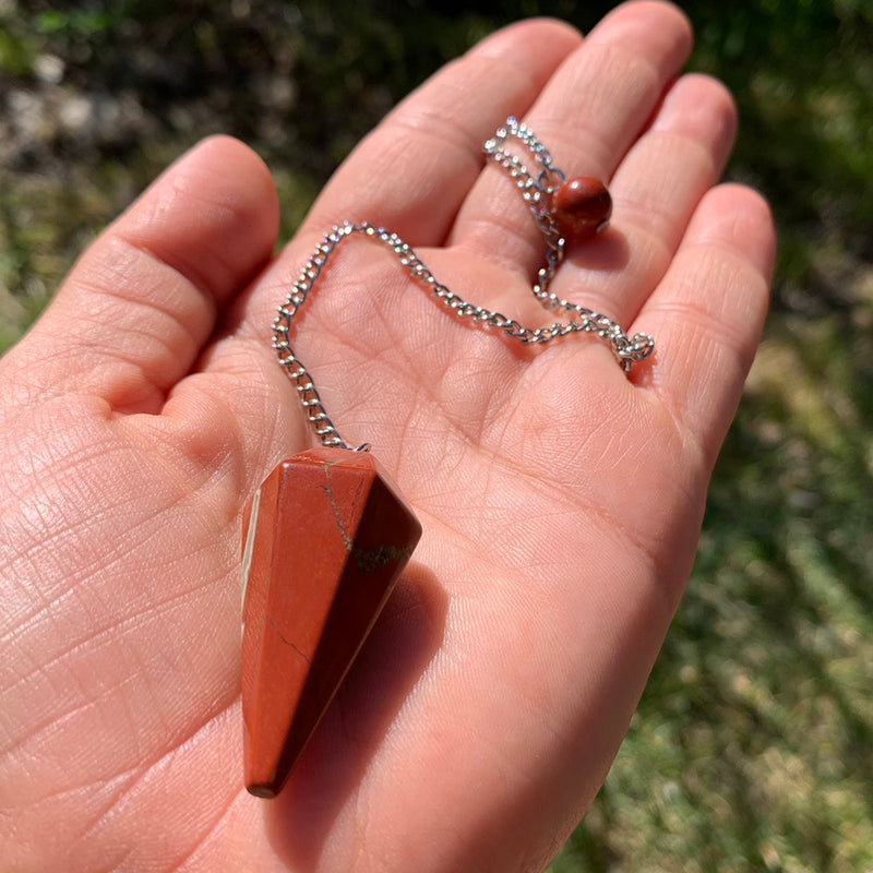 Red Jasper Crystal Pendulum