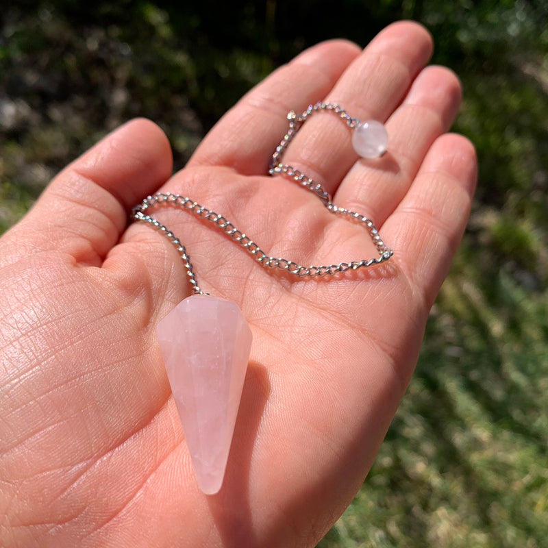 Rose Quartz Crystal Pendulum