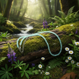 Karibischer Jaspis - Halskette mit Stein des 6. Chakras