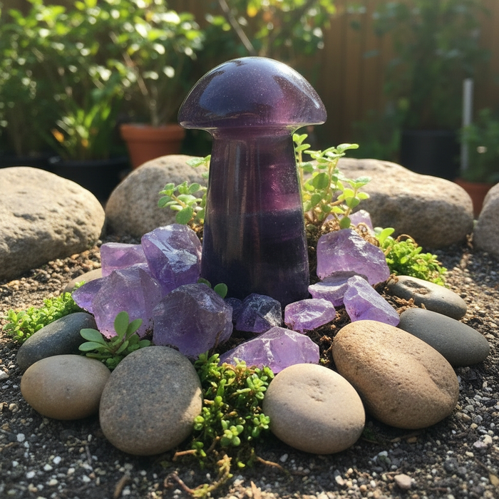 Champignon Fluorite Violet