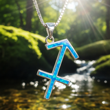 Z ARRON DESIGN Serenity Moonstone kobbertråd vedhæng halskæde