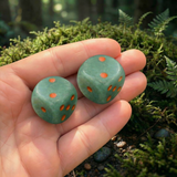 Green Aventurine Set of 2 Dice