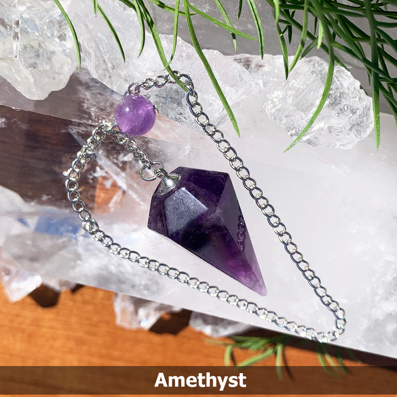 Amethyst Macramé Pendant Necklace