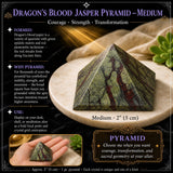 Drachenblut-Jaspis-Pyramide – mittelgroß