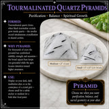 Turmalinierte Quarzpyramide – Mittelgroß