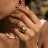 Z ARRON DESIGN Serenity Moonstone Koparvír Hengiskraut Hálsmen