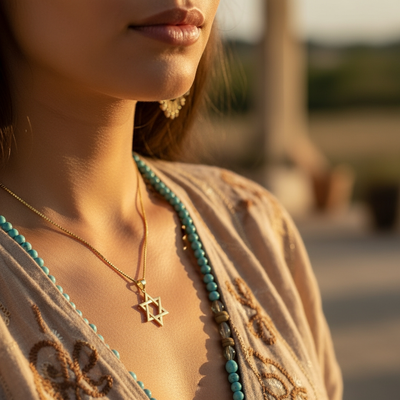 Z ARRON DESIGN Serenity Moonstone kobbertråd vedhæng halskæde