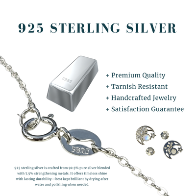 Z ARRON DESIGN Serenity Moonstone kobbertråd vedhæng halskæde