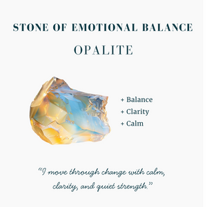 Opalite Peace Bear & Palmstone Set