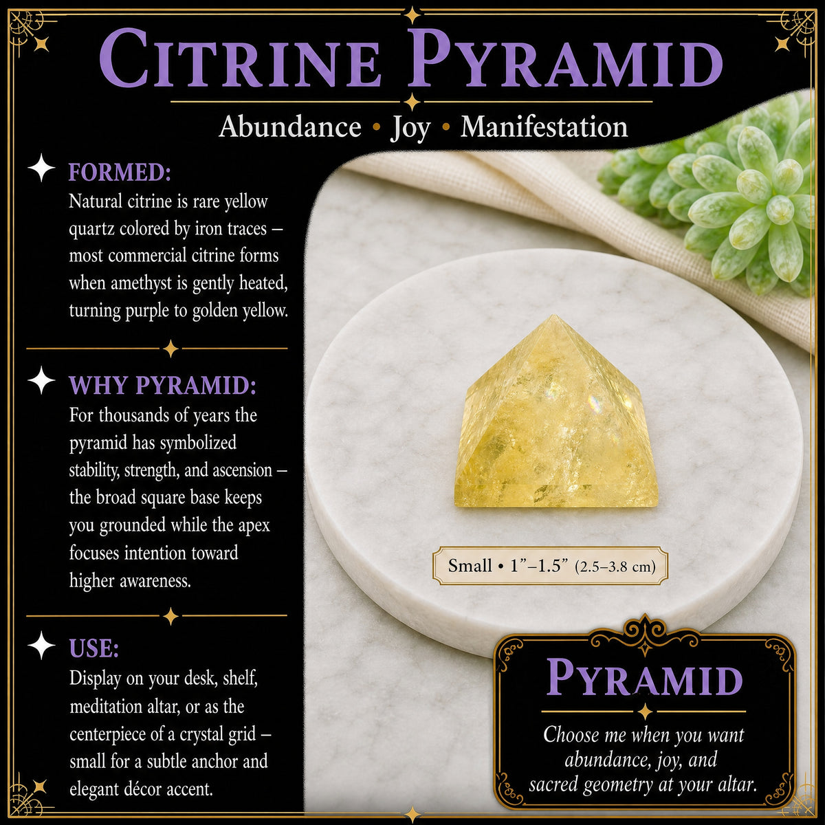 Pyramide Citrine - Petite