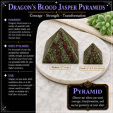 Drachenblut-Jaspis-Pyramide – mittelgroß
