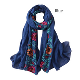 Boho Blossom Embroirdered Scarf