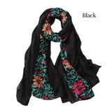 Boho Blossom Embroirdered Scarf