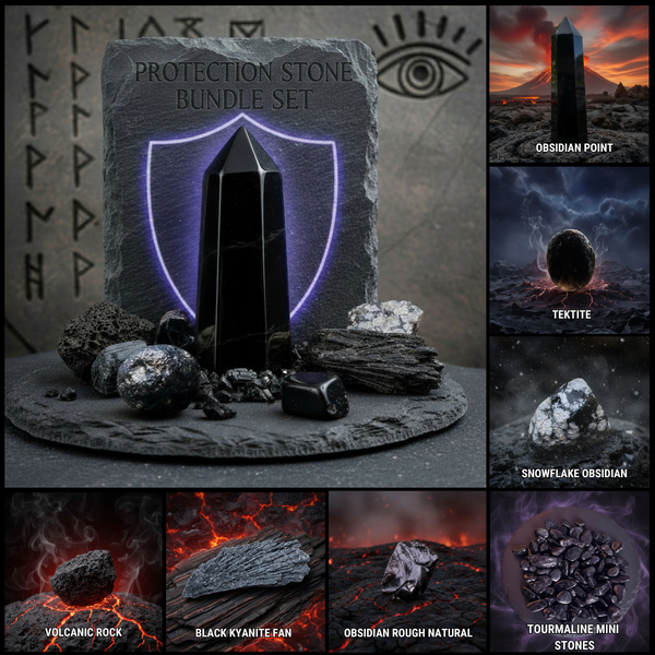 16-delt Dark Energy Guardian Stones bundtsæt 👉 60 % rabat
