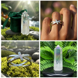 Z ARRON DESIGN Serenity Mondstein Kupferdraht-Anhänger-Halskette