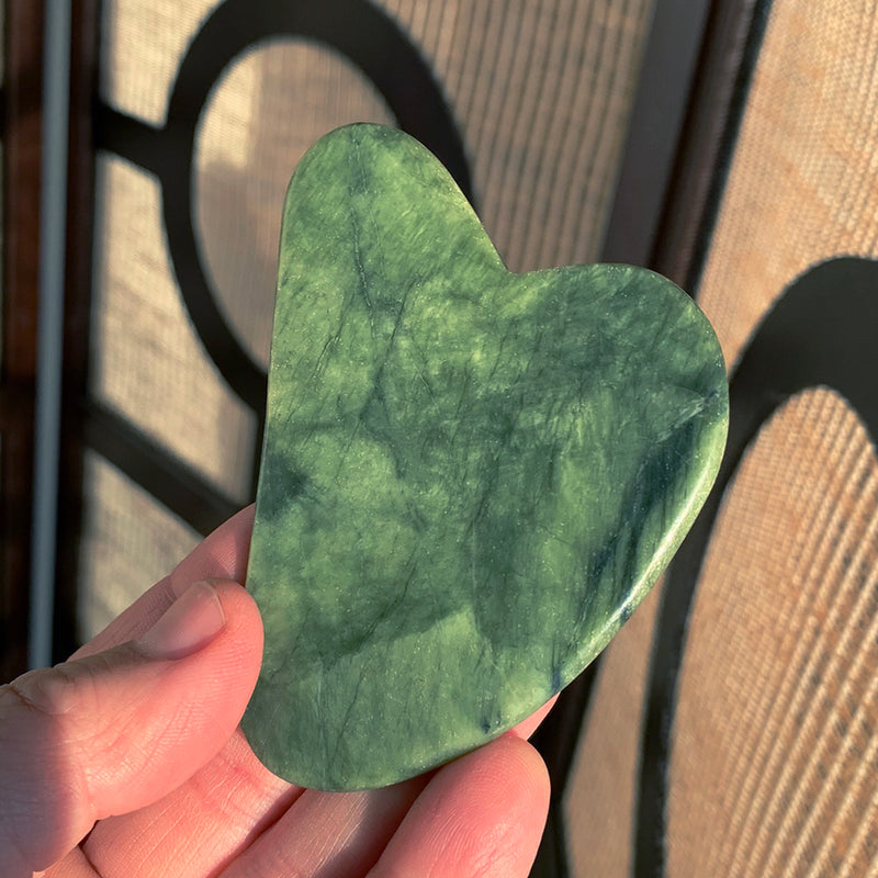 Nephrite Jade Gua Sha Facial Massage Stone