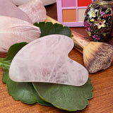 Rose Quartz Gua Sha Facial Massage Stone