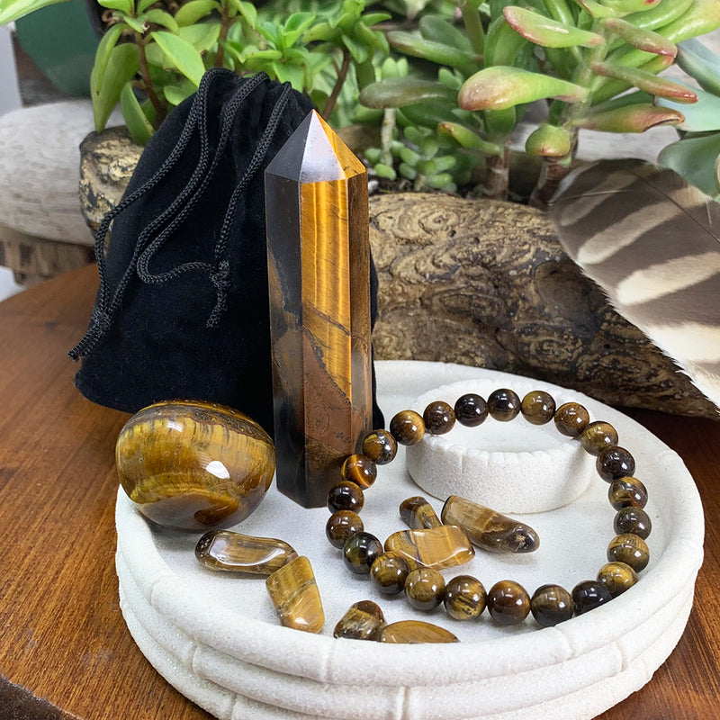 FREE GIVEAWAY! Tiger's Eye Crystal Set + Bracelet (Just Pay Cost of Shipping)