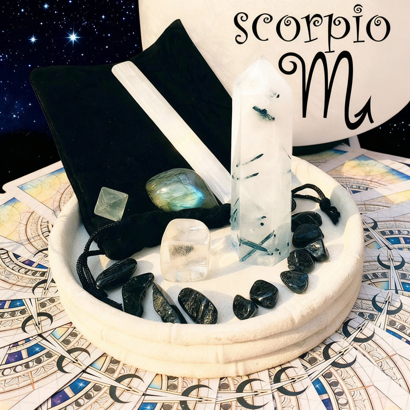 ♏ Scorpion - 23 octobre - 21 novembre - Ensemble Zodiac Crystal Fusion avec pochette