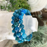 Bracelet Mala Apatite Avec Pochette En Velours