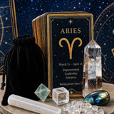♈ Vædderen - 21. marts - 19. april - Zodiac Crystal Fusion-sæt med etui