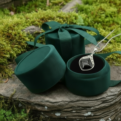 Z ARRON DESIGN Serenity Moonstone kobbertråd vedhæng halskæde