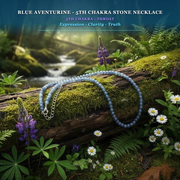 Blue Aventurine - 5th Chakra Stone Necklace
