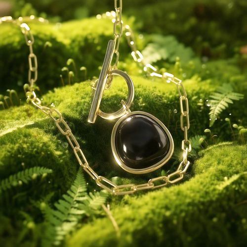 Z ARRON DESIGN Serenity Moonstone Koparvír Hengiskraut Hálsmen