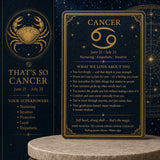 ♋ Krabbamein - 21. júní - 22. júlí - Zodiac Crystal Fusion sett með poka