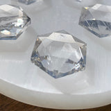 Tær kvars heilög rúmfræði faceted kristal