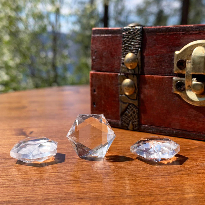 Tær kvars heilög rúmfræði faceted kristal