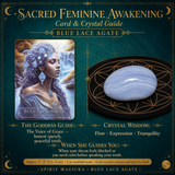 🌙 Deck Oracle d'éveil féminin sacré et ensemble de 13 compagnons de cristal