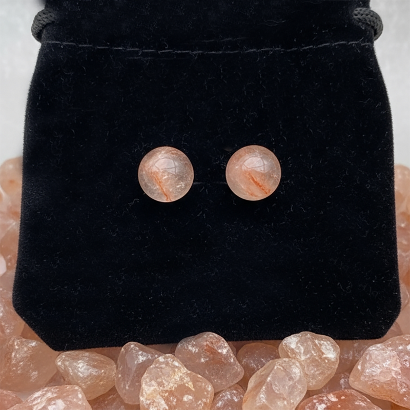 Ohrringe - Feuerquarz-Stecker