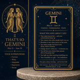 ♊ Gemini - 21. maí - 20. júní - Zodiac Crystal Fusion Sett með poka