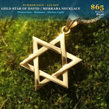 SUMMER 60% OFF SALE Gold Star of David / Merkaba Necklace