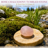 Rosen Chalcedon Trommelstein