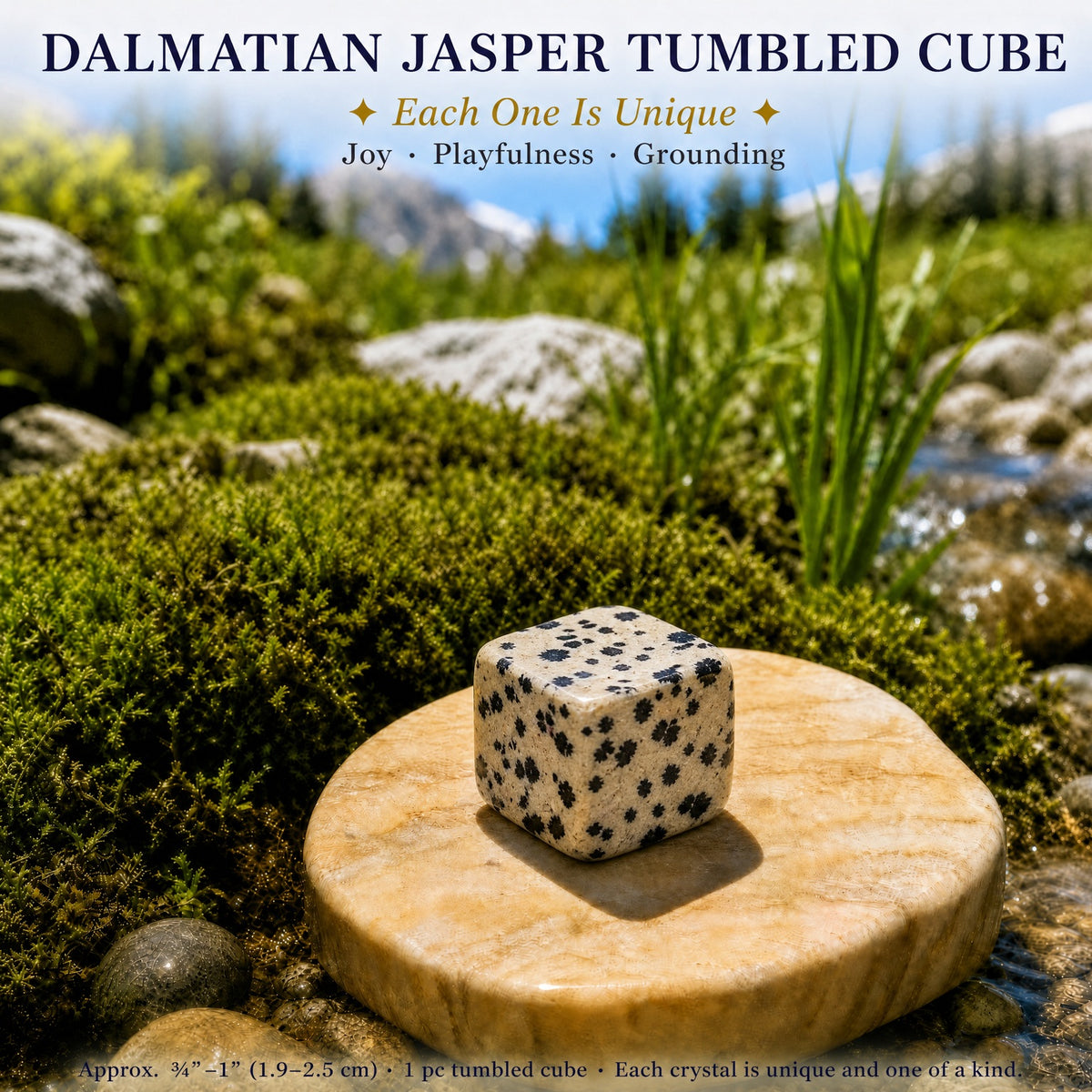 Cube Roulé Jaspe Dalmatien