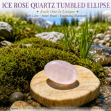 Eis-Rosenquarz-Trommelellipse