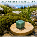 Grüner Aventurin-Trommelwürfel