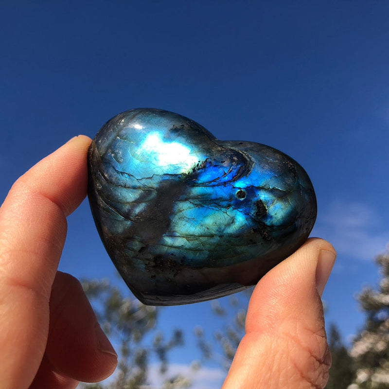 Labradorite Heart